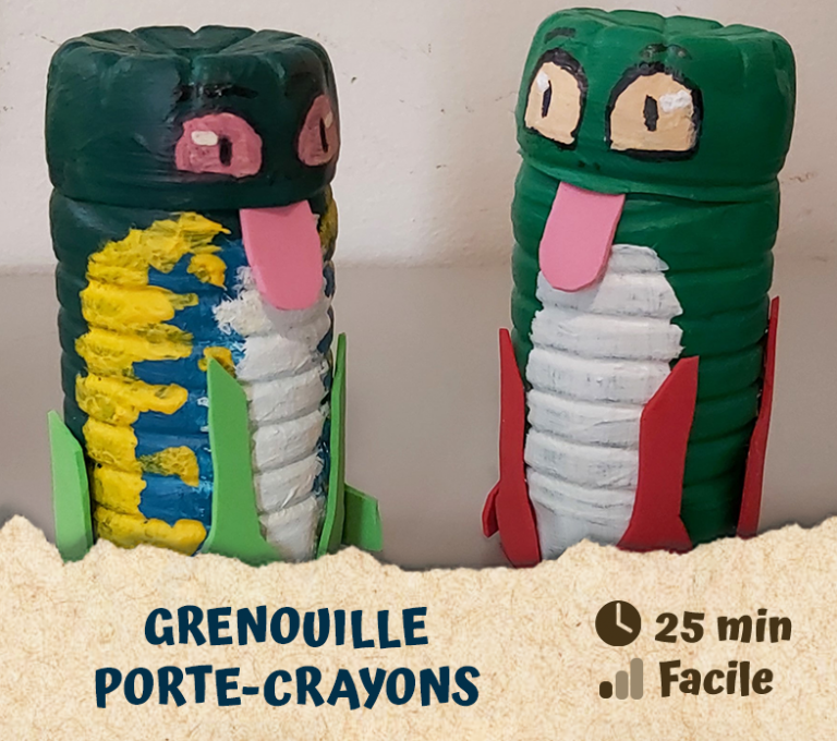 Grenouille porte-crayons